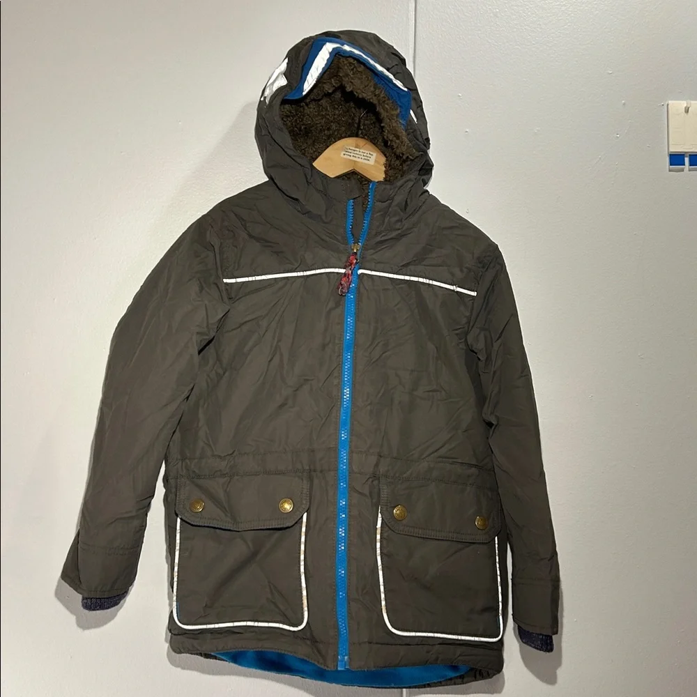 Mini Boden hooded winter jacket K00062 size 6-7y